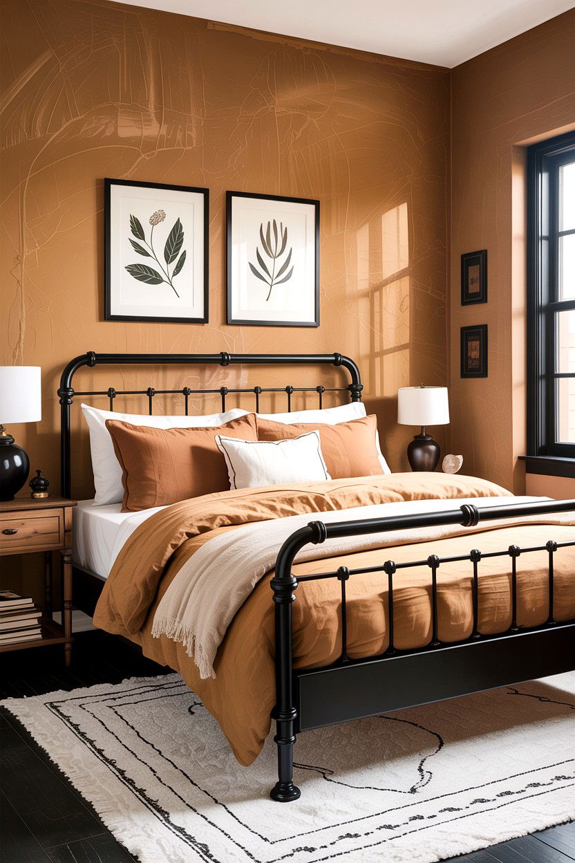 Tan and black bedroom - 30 warm tan bedroom ideas