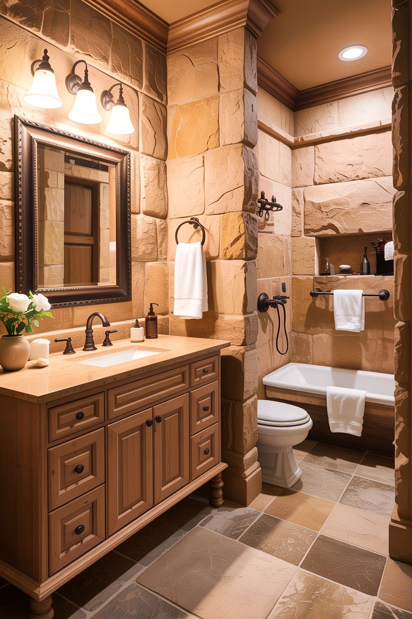 Tan and bronze bathroom - 30 tan bathroom color schemes