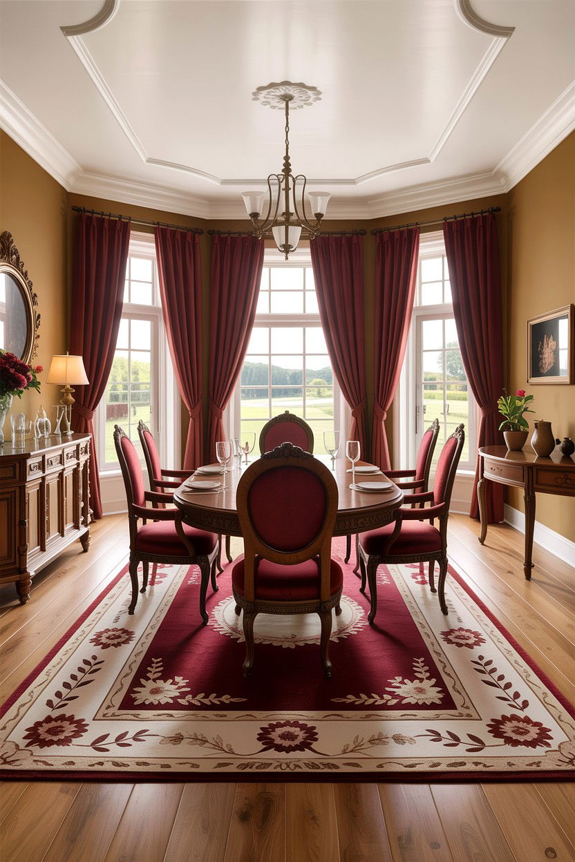 Tan and burgundy dining room - 30 tan dining room color schemes