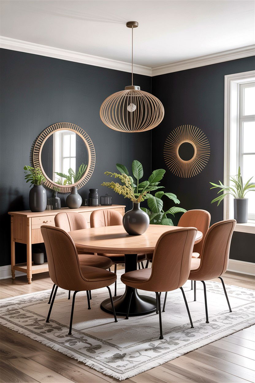 Tan and charcoal dining room - 30 tan dining room color schemes