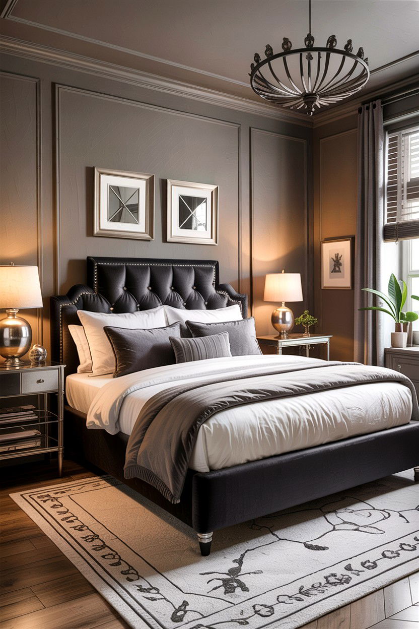 Tan and charcoal gray bedroom - 30 tan bedroom color schemes