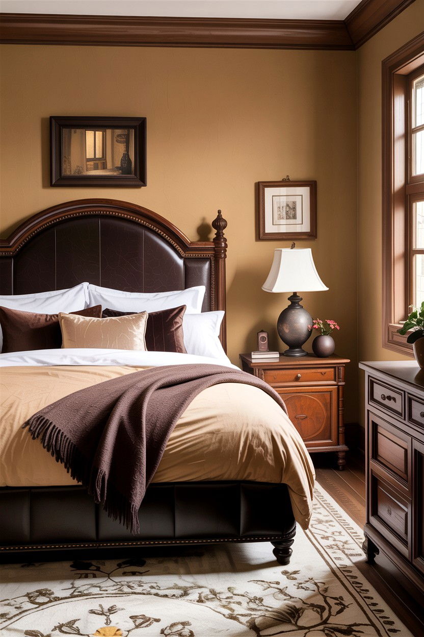 Tan and chocolate brown bedroom - 30 tan bedroom color schemes