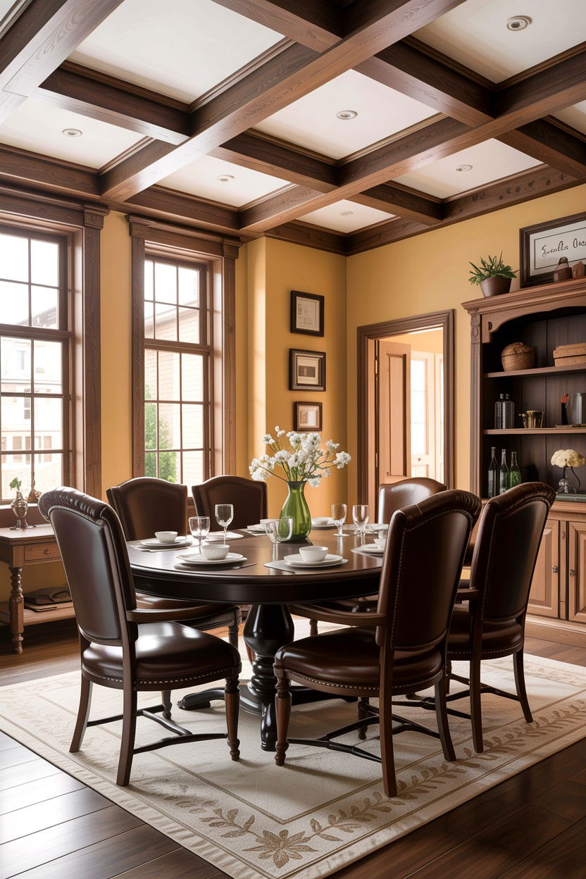 Tan and chocolate brown dining room - 30 tan dining room color schemes