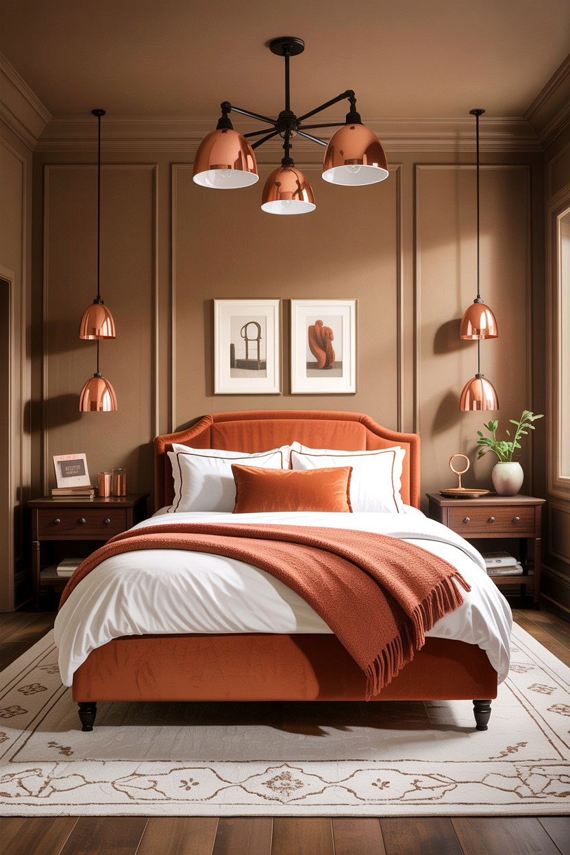 Tan and copper bedroom - 30 tan bedroom color schemes