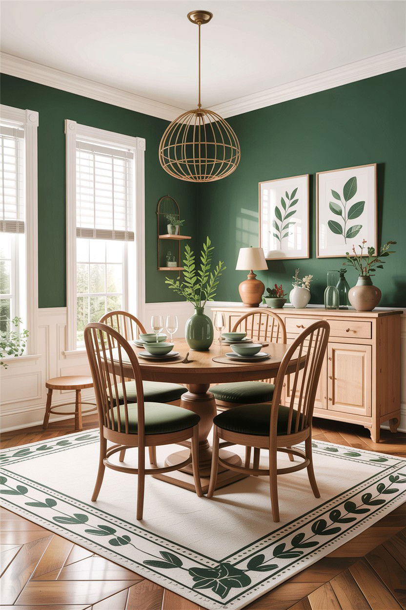 Tan and eucalyptus dining room - 30 tan dining room color schemes