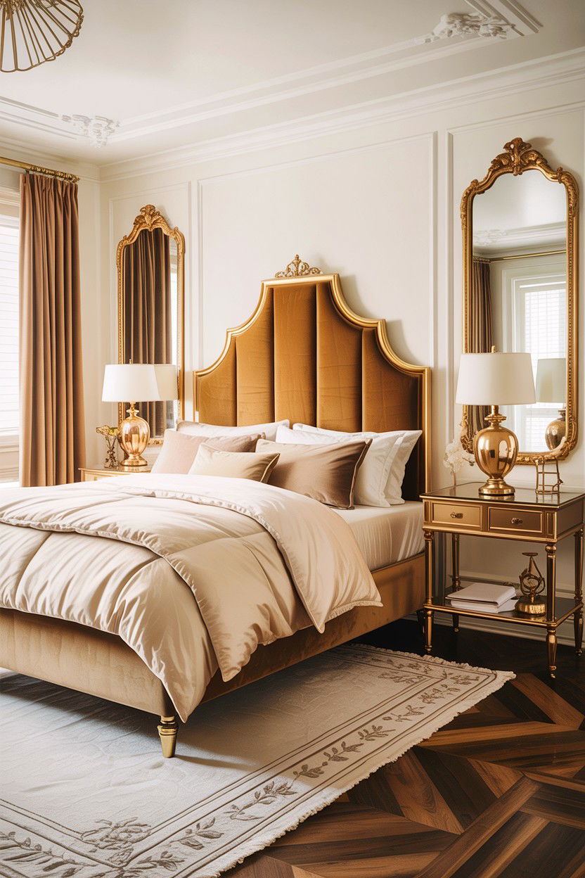 Tan and gold bedroom - 30 warm tan bedroom ideas