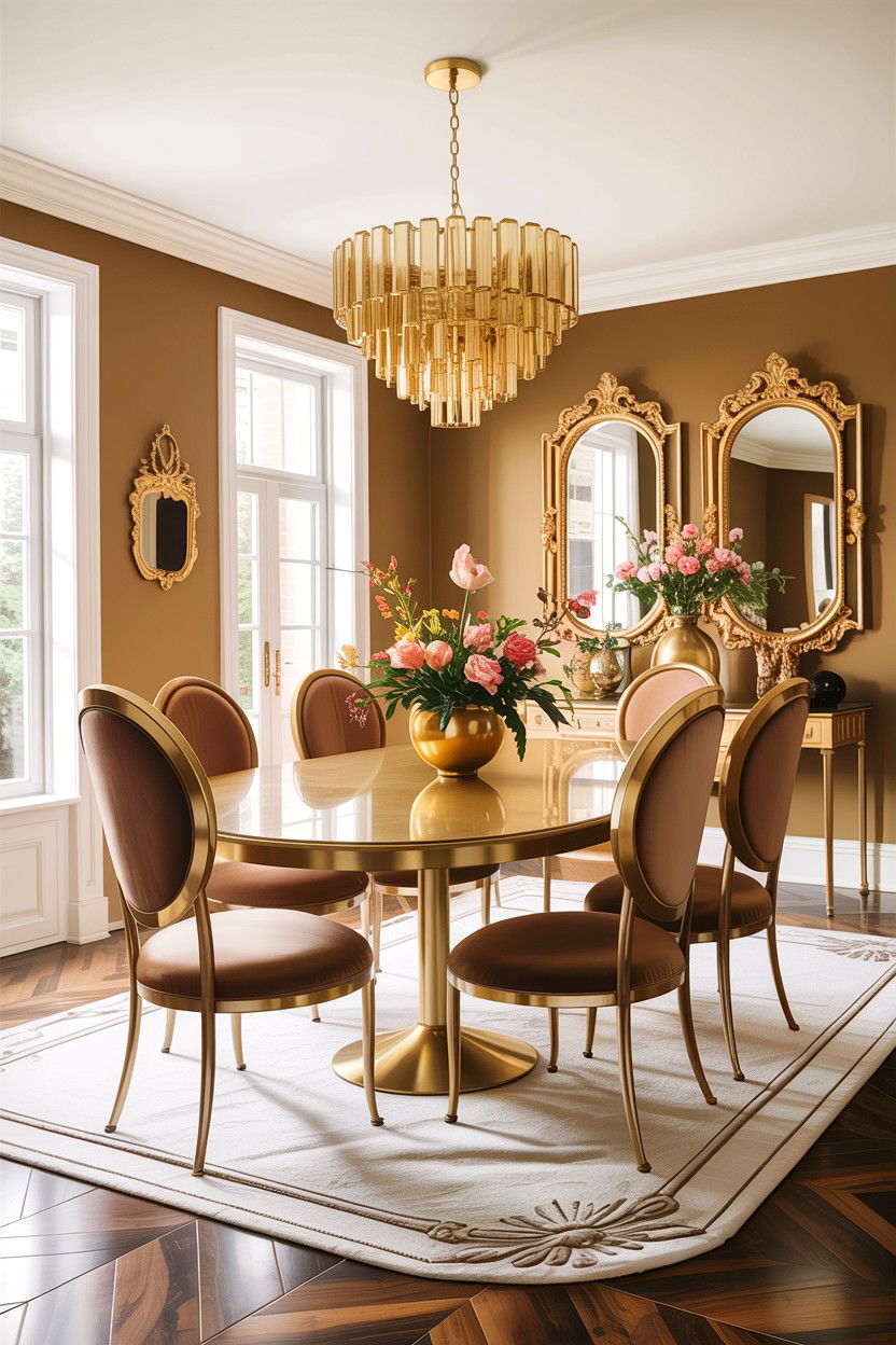Tan and gold dining room - 30 tan dining room color schemes