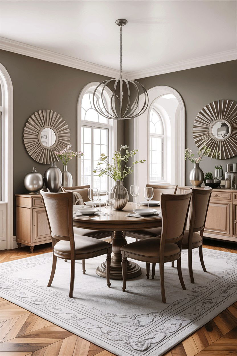 Tan and gray dining room - 30 tan dining room color schemes