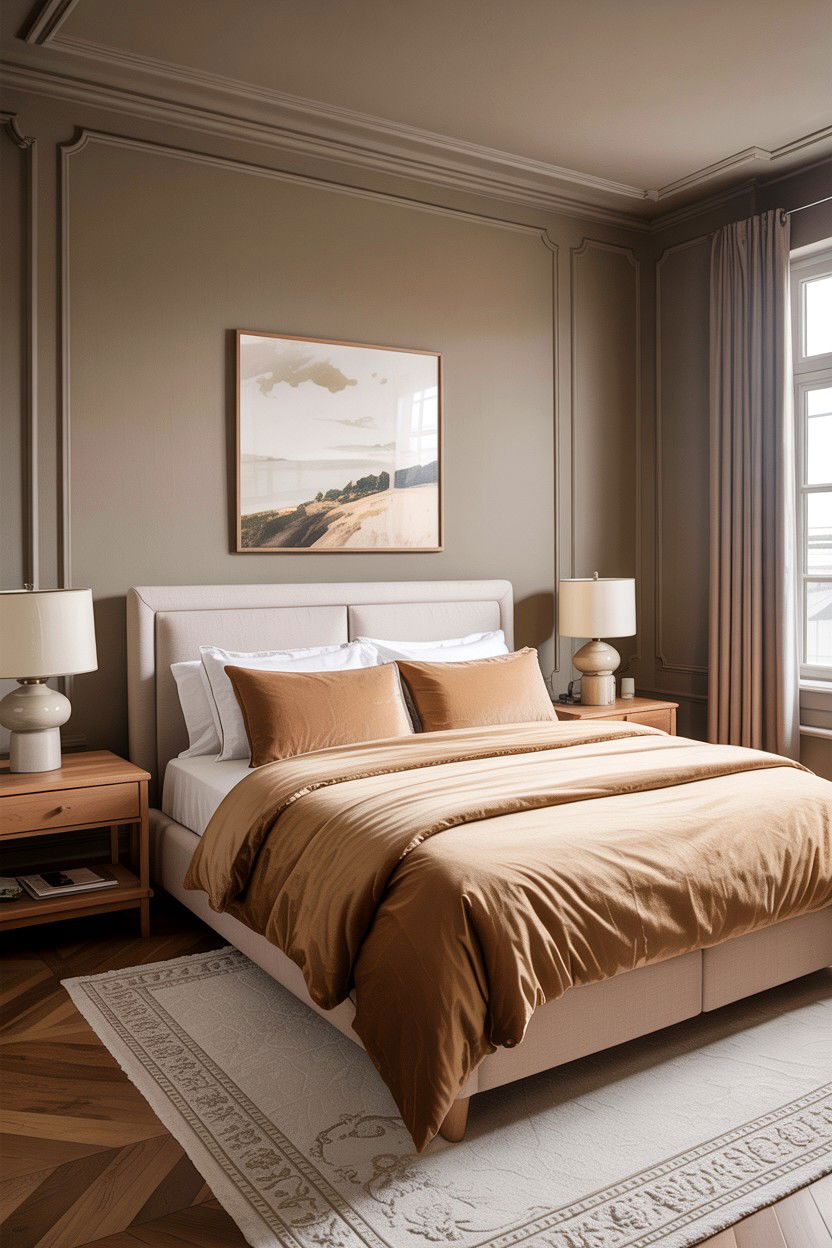 Tan and greige bedroom - 30 tan bedroom color schemes