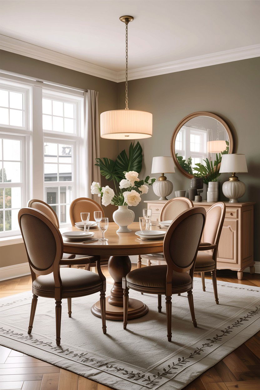 Tan and greige dining room - 30 tan dining room color schemes