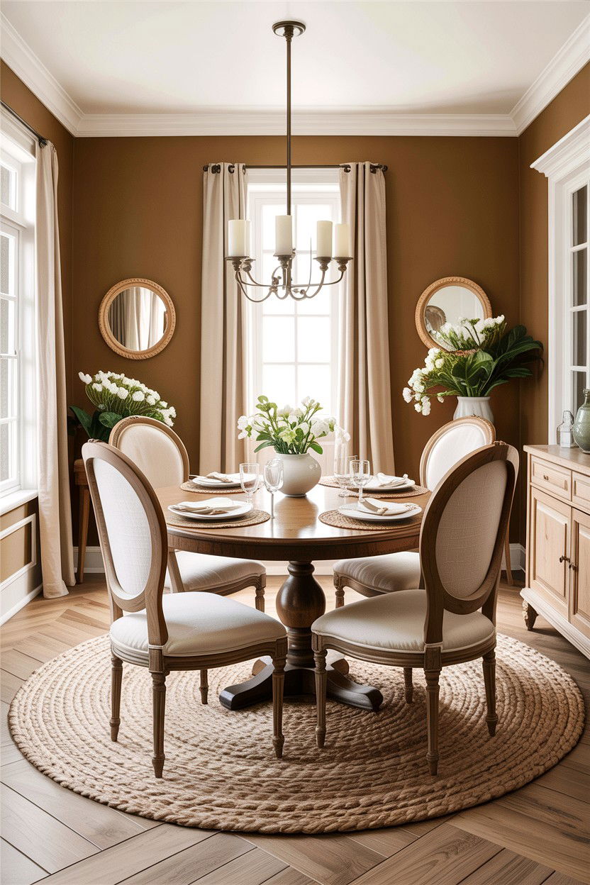 Tan and ivory dining room - 30 tan dining room color schemes