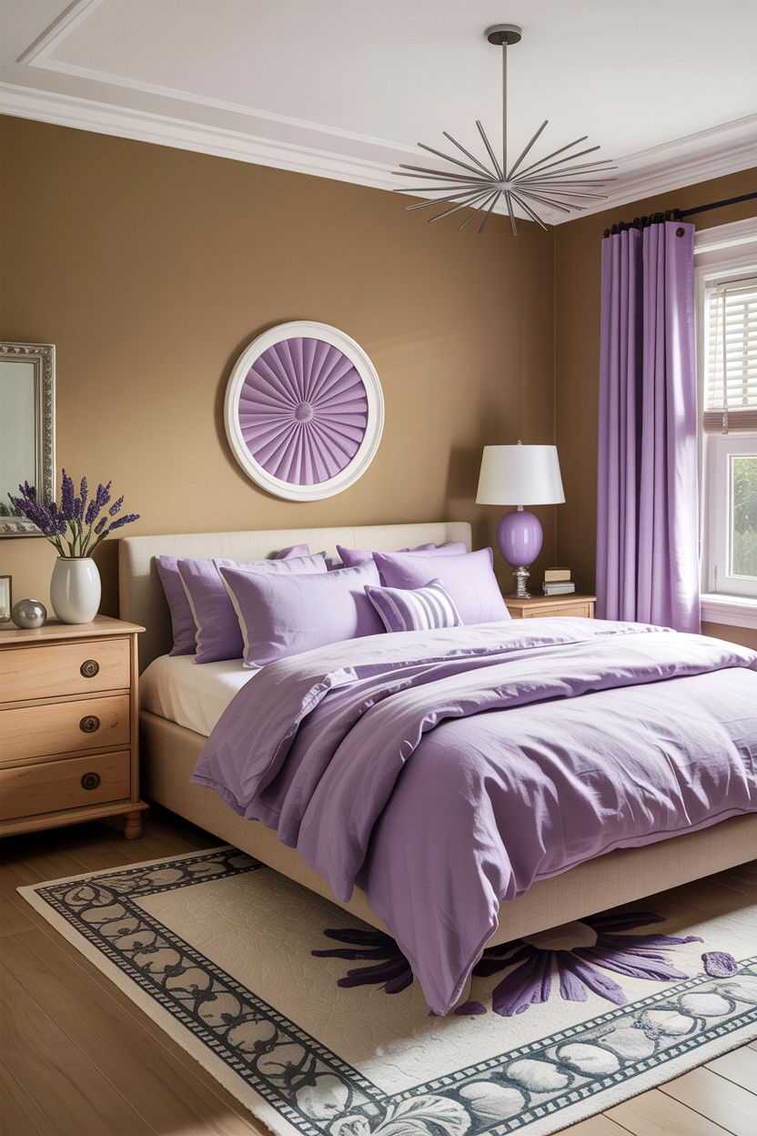 Tan and lavender bedroom - 30 tan bedroom color schemes