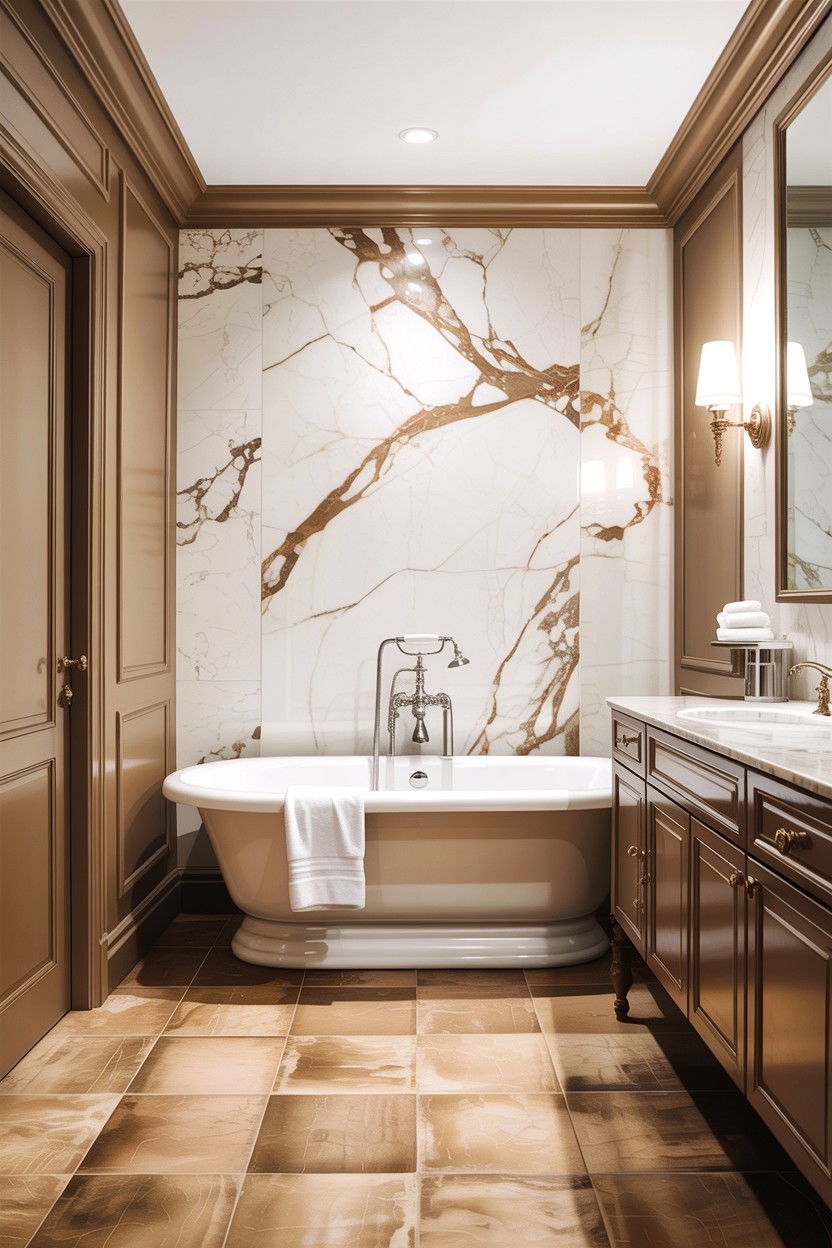 Tan and marble bathroom - 30 tan bathroom color schemes