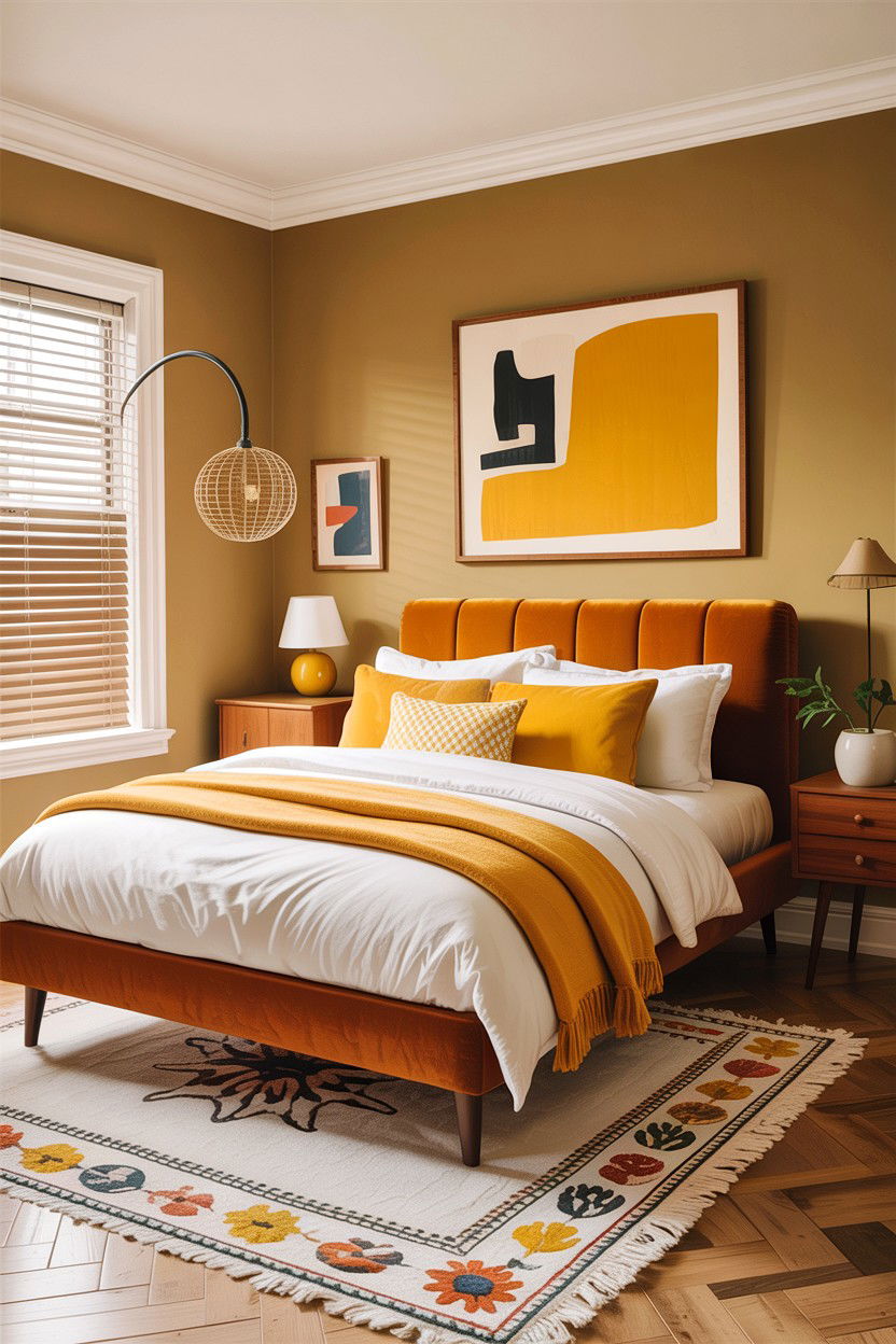 Tan and mustard yellow bedroom - 30 tan bedroom color schemes