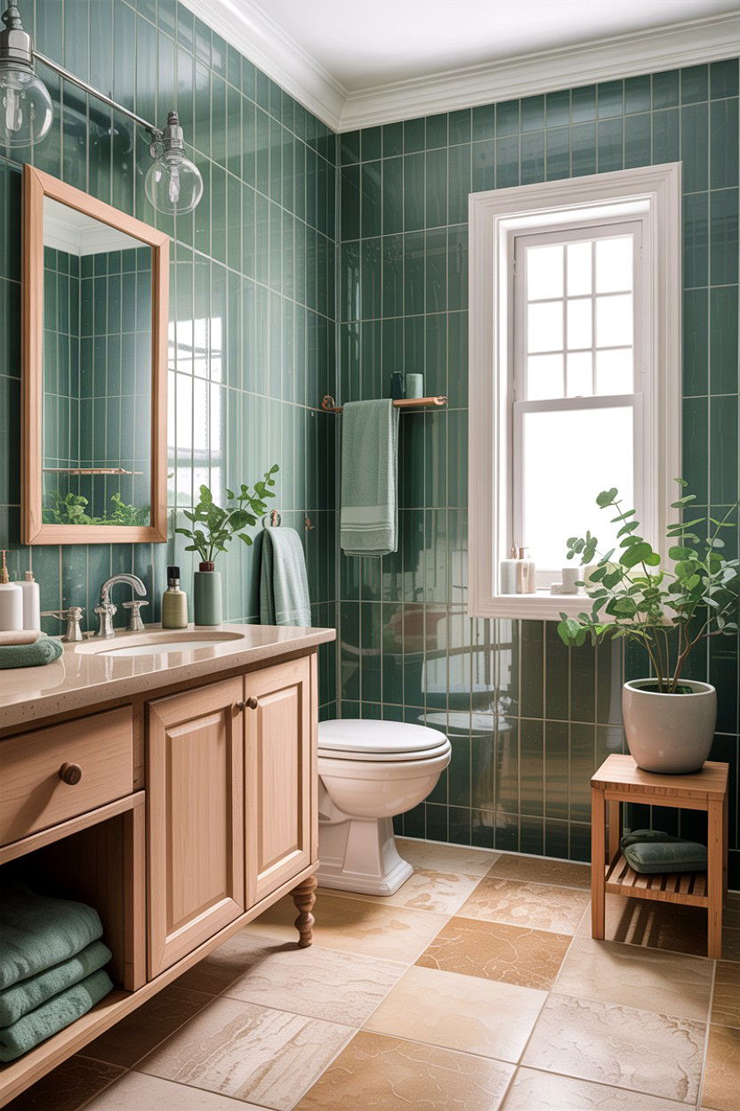 Tan and sage green bathroom - 30 tan bathroom color schemes