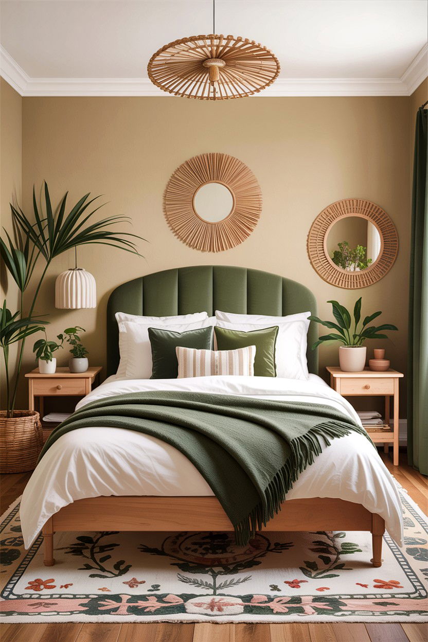 Tan and sage green bedroom - 30 tan bedroom color schemes