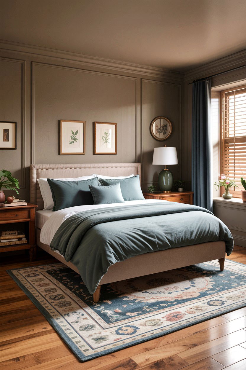 Tan and slate gray bedroom - 30 tan bedroom color schemes