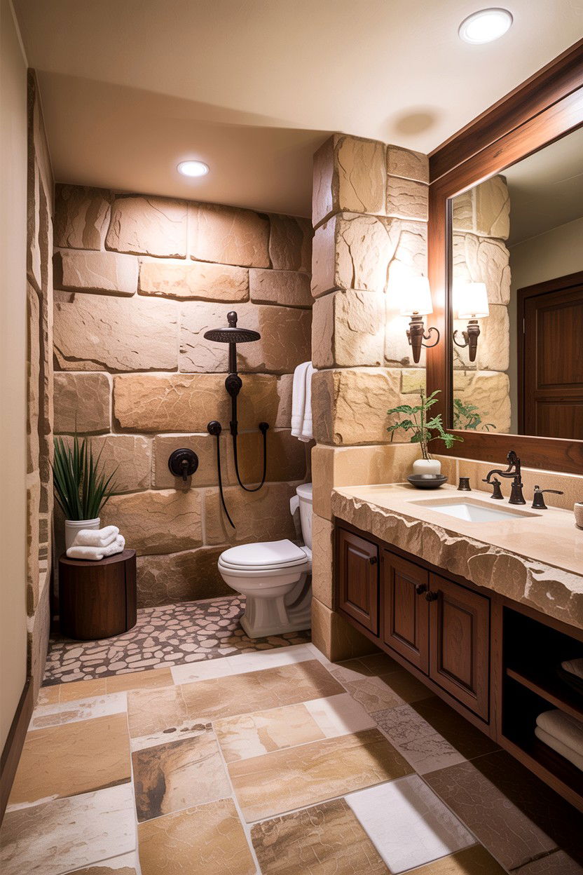 Tan and stone bathroom - 30 tan bathroom color schemes