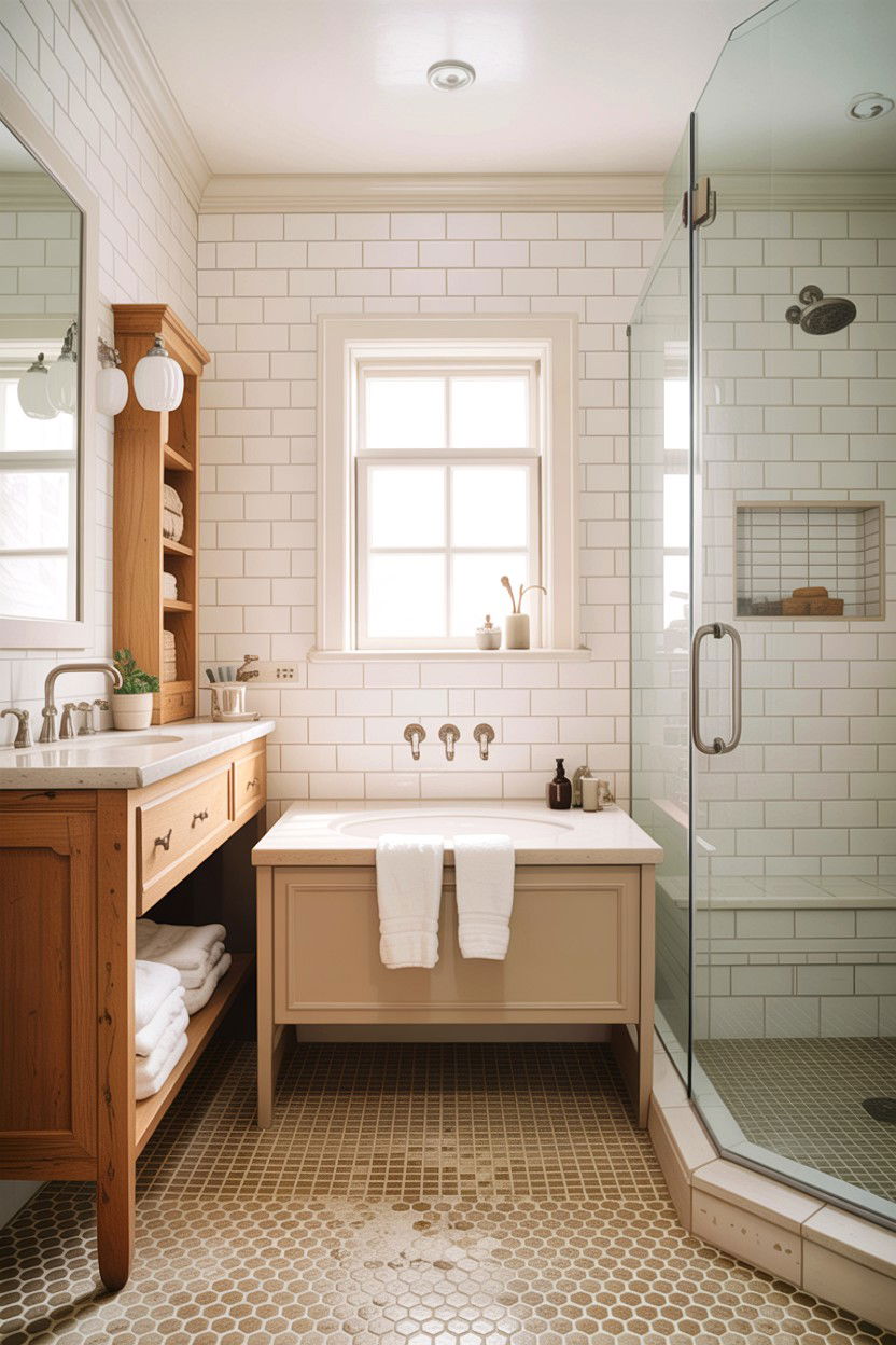 Tan and white bathroom - 30 tan bathroom color schemes