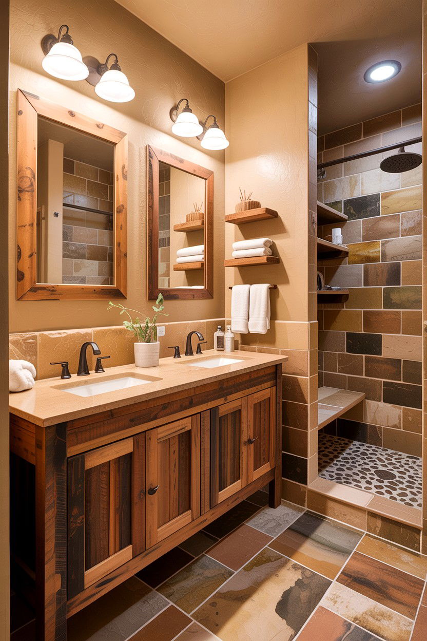 Tan and wood bathroom - 30 tan bathroom color schemes