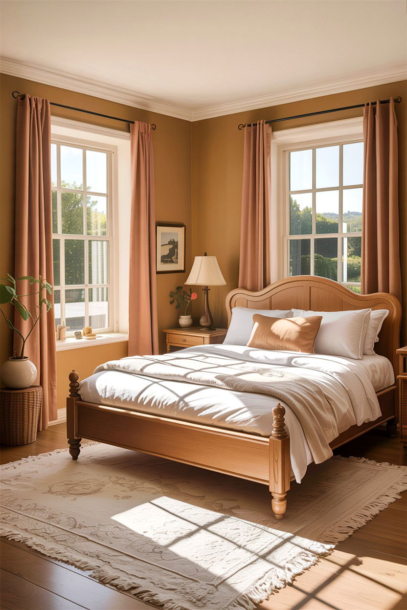 Tan bedroom with natural light - 30 warm tan bedroom ideas