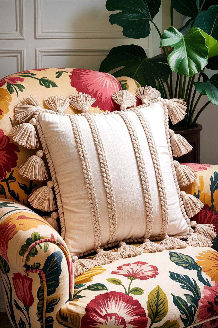 Tassel Fringe Trim - 30 grandmillennial bedroom ideas