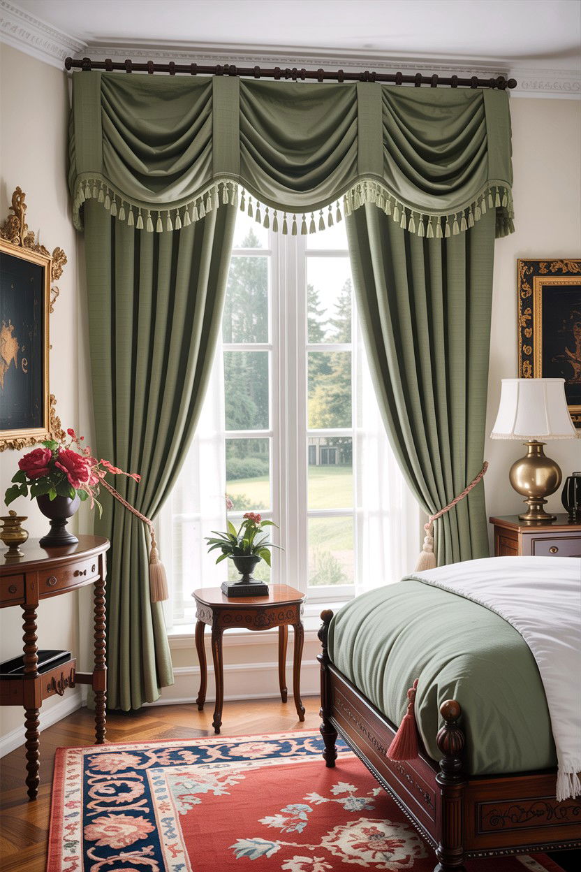 Tassel Trim Valance - 30 bedroom window valances