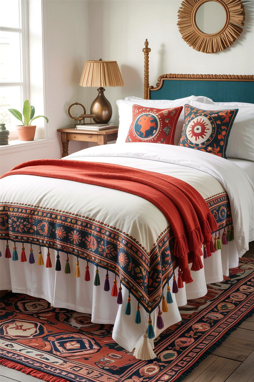 Tasseled Bed Skirt - 30 bedroom dust ruffles