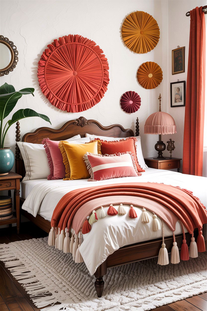 Tasseled Cushion Bedroom - 30 Turkish bedroom ideas