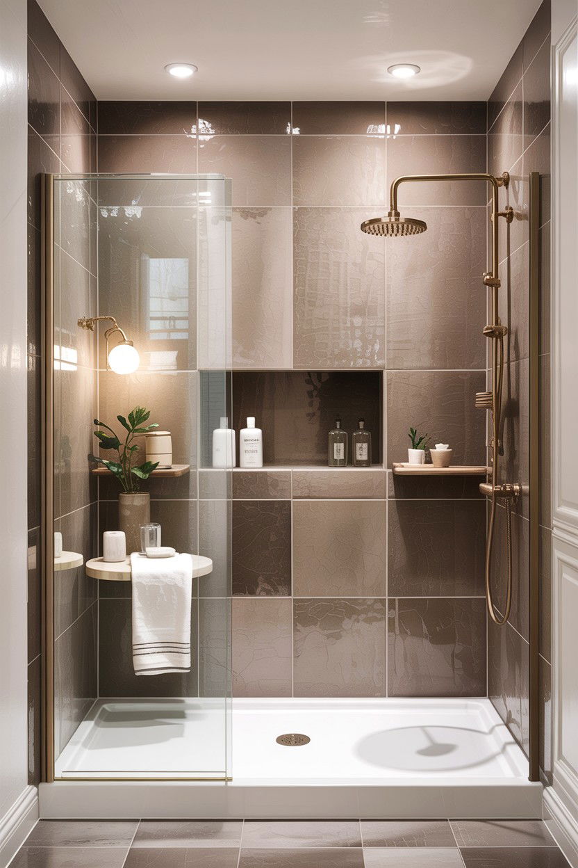 Taupe Bathroom Shower - 30 taupe and white bathroom ideas