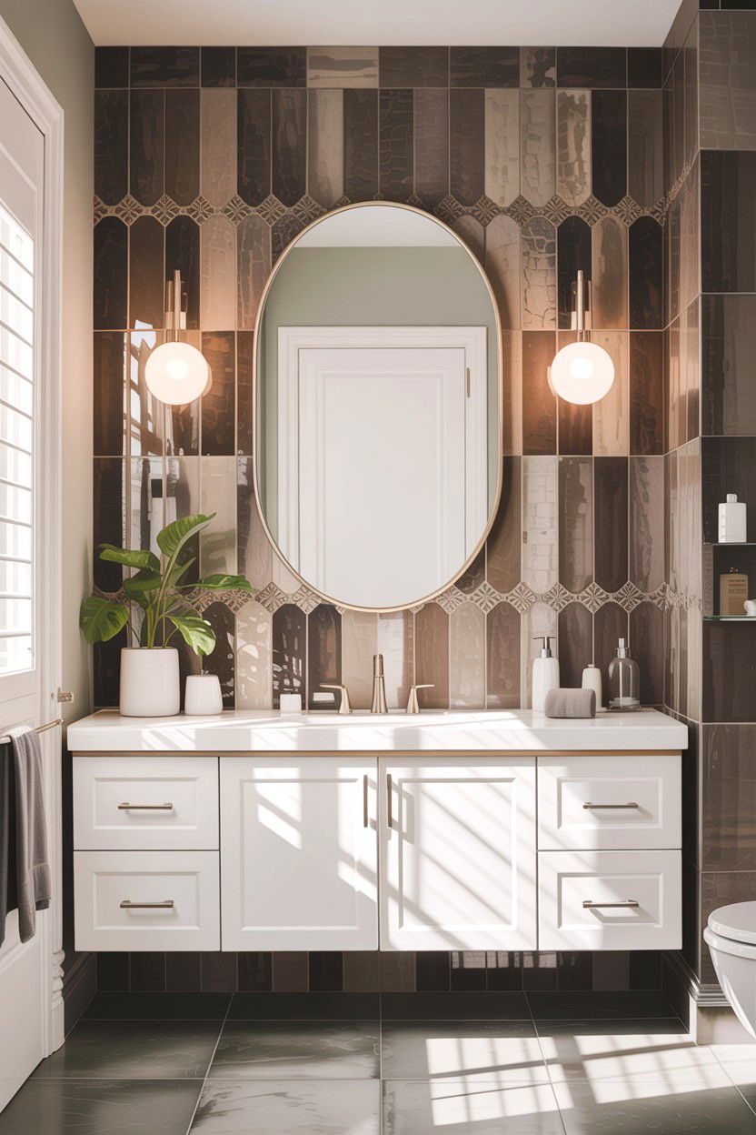 Taupe Bathroom Tile - 30 taupe and white bathroom ideas