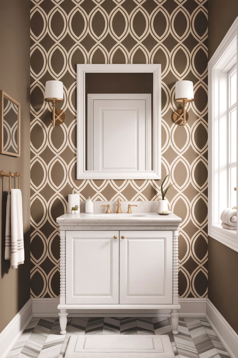 Taupe Bathroom Wallpaper - 30 taupe and white bathroom ideas