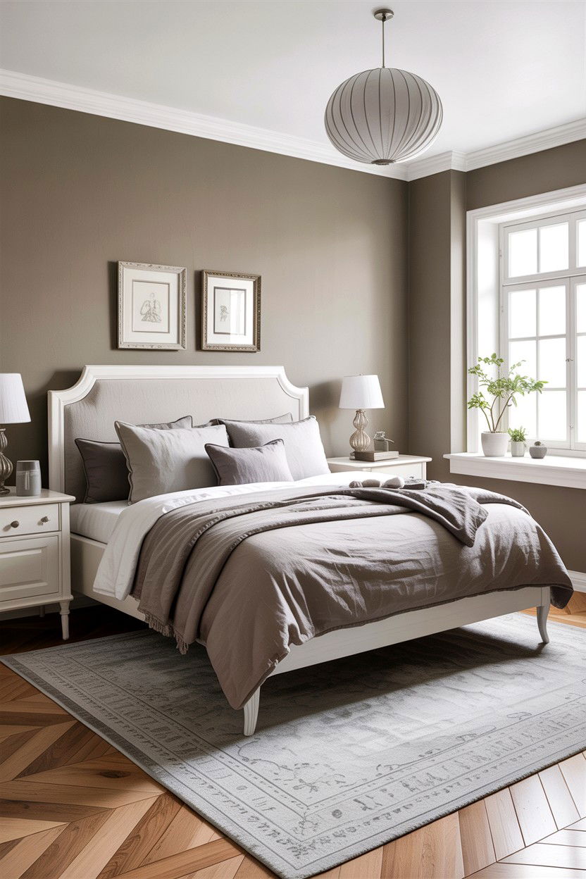 Taupe and Light Gray Bedroom - 30 taupe bedroom color schemes