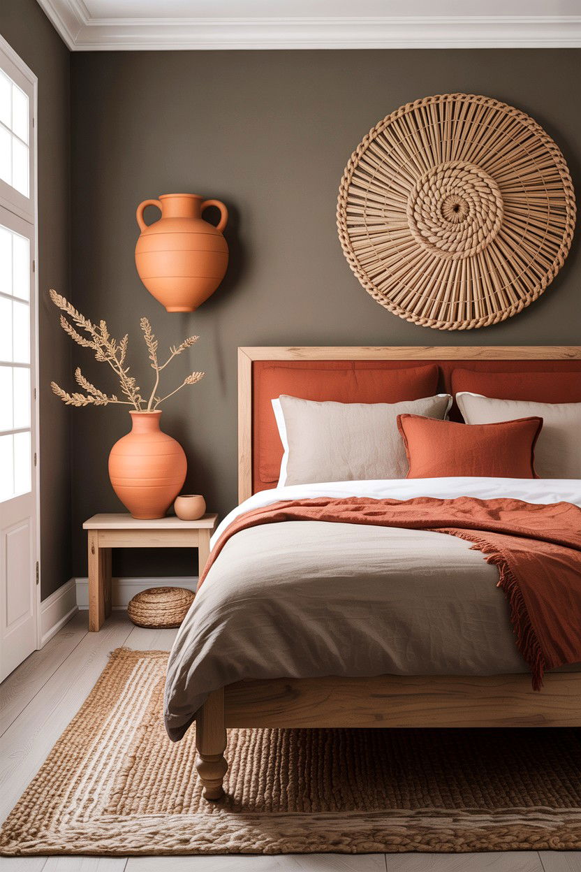 Taupe and Terracotta Bedroom - 30 taupe bedroom color schemes