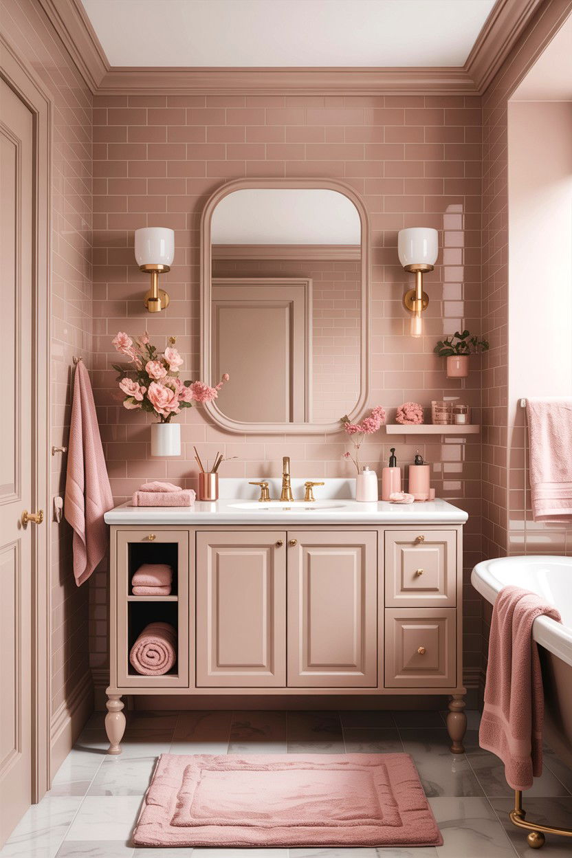 30 Elegant Taupe Bathroom Color Schemes and Designs