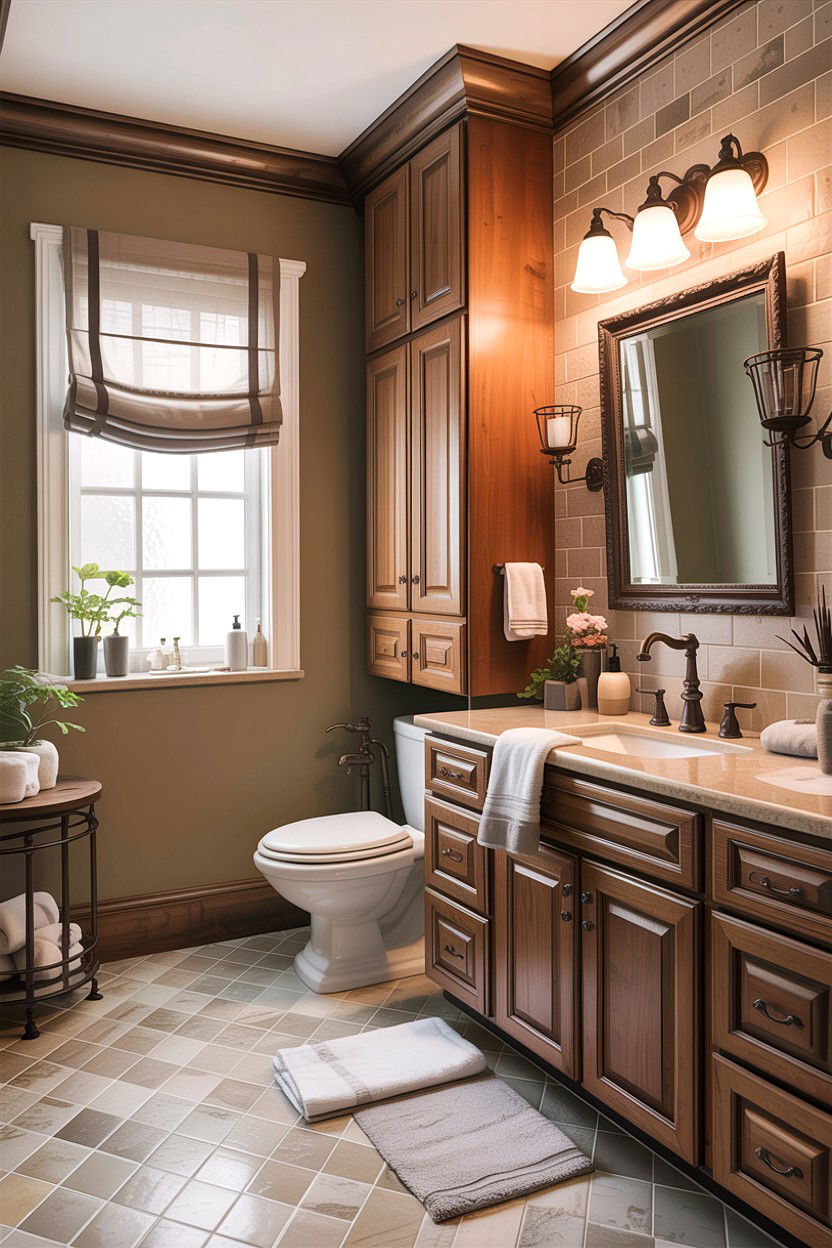 Taupe and bronze bathroom - 30 taupe bathroom color schemes