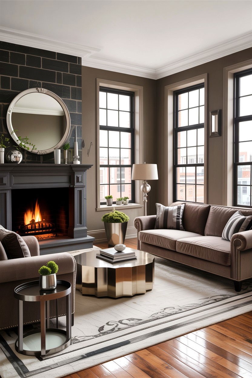 Taupe and charcoal gray living room - 30 taupe living room color schemes