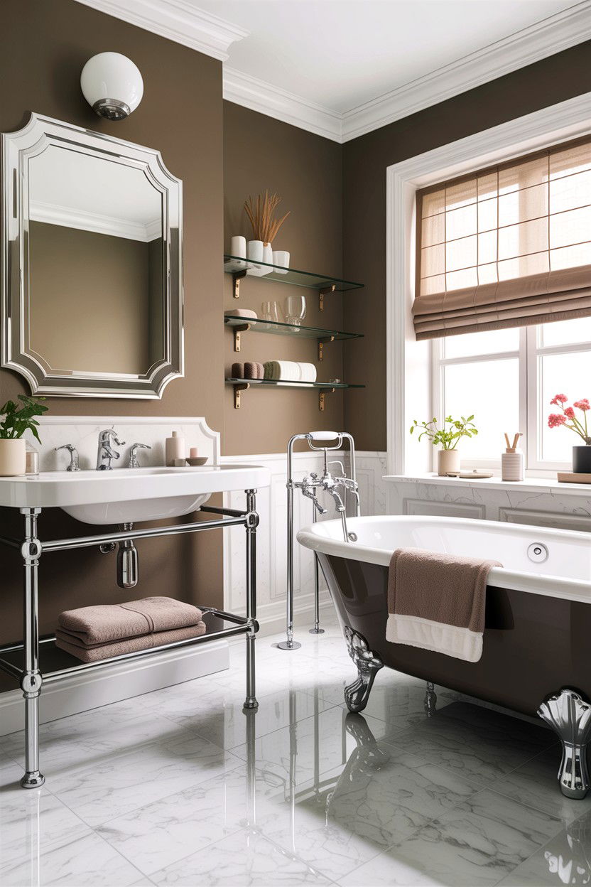 Taupe and chrome bathroom - 30 taupe bathroom color schemes
