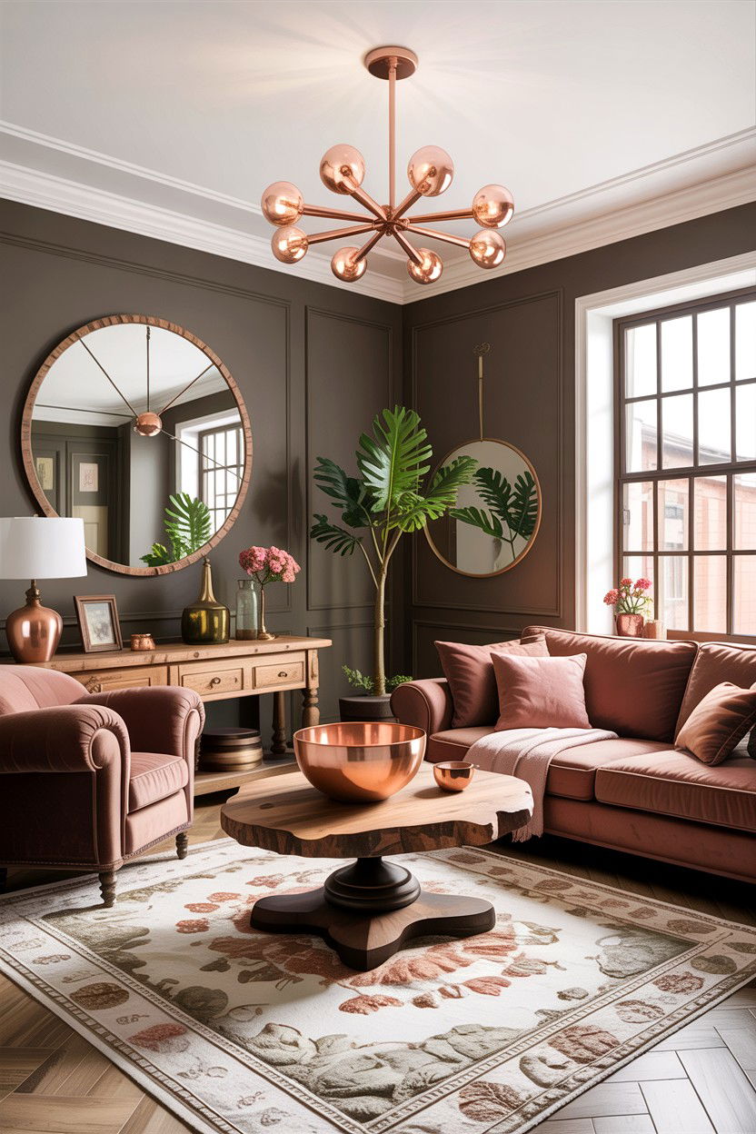 Taupe and copper living room - 30 taupe living room color schemes
