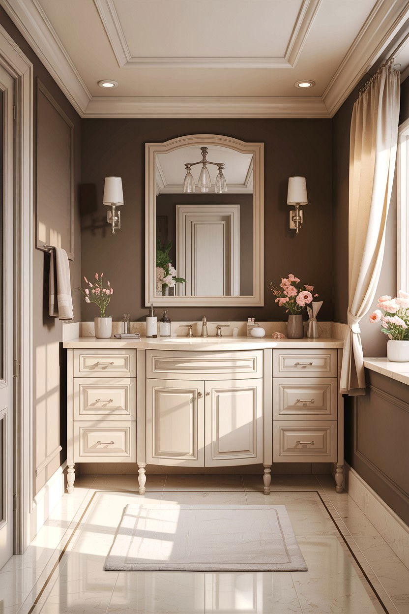 Taupe and cream bathroom - 30 taupe bathroom color schemes