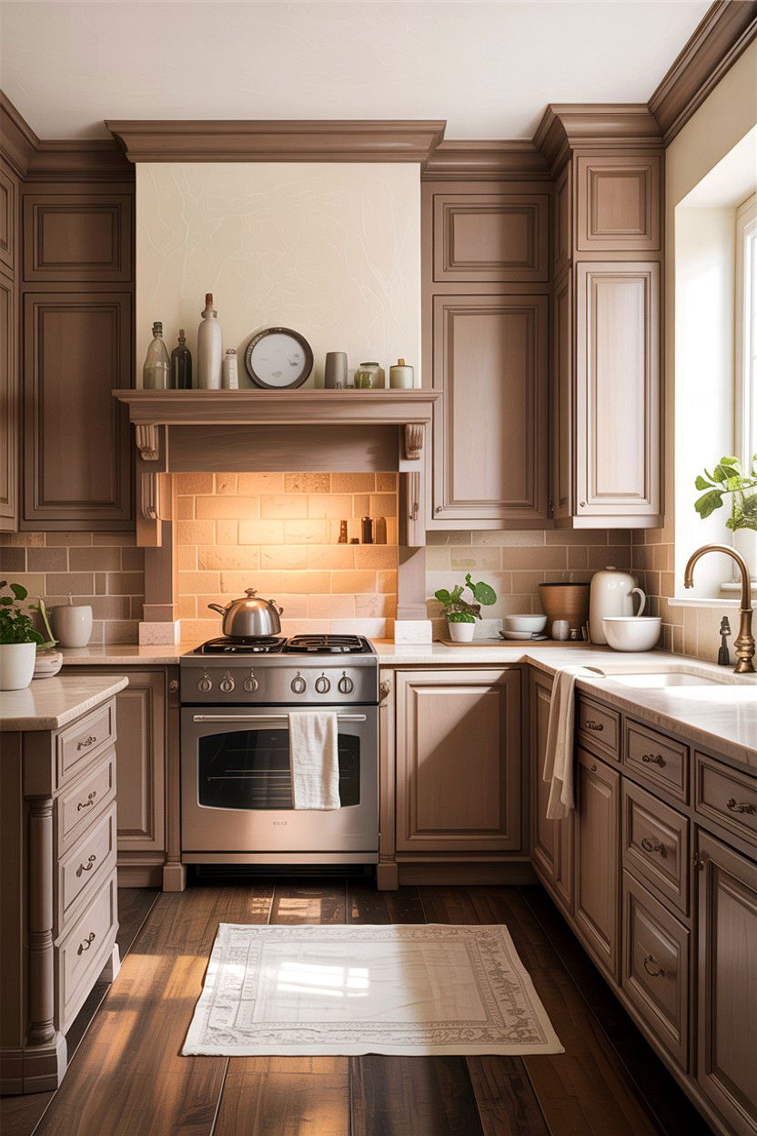 Taupe and cream kitchen - 30 taupe kitchen color schemes