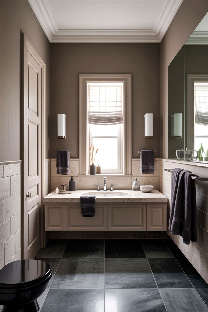 Taupe and gray bathroom - 30 taupe bathroom color schemes