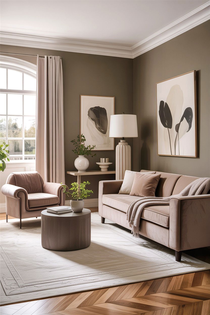 Taupe and greige living room - 30 taupe living room color schemes