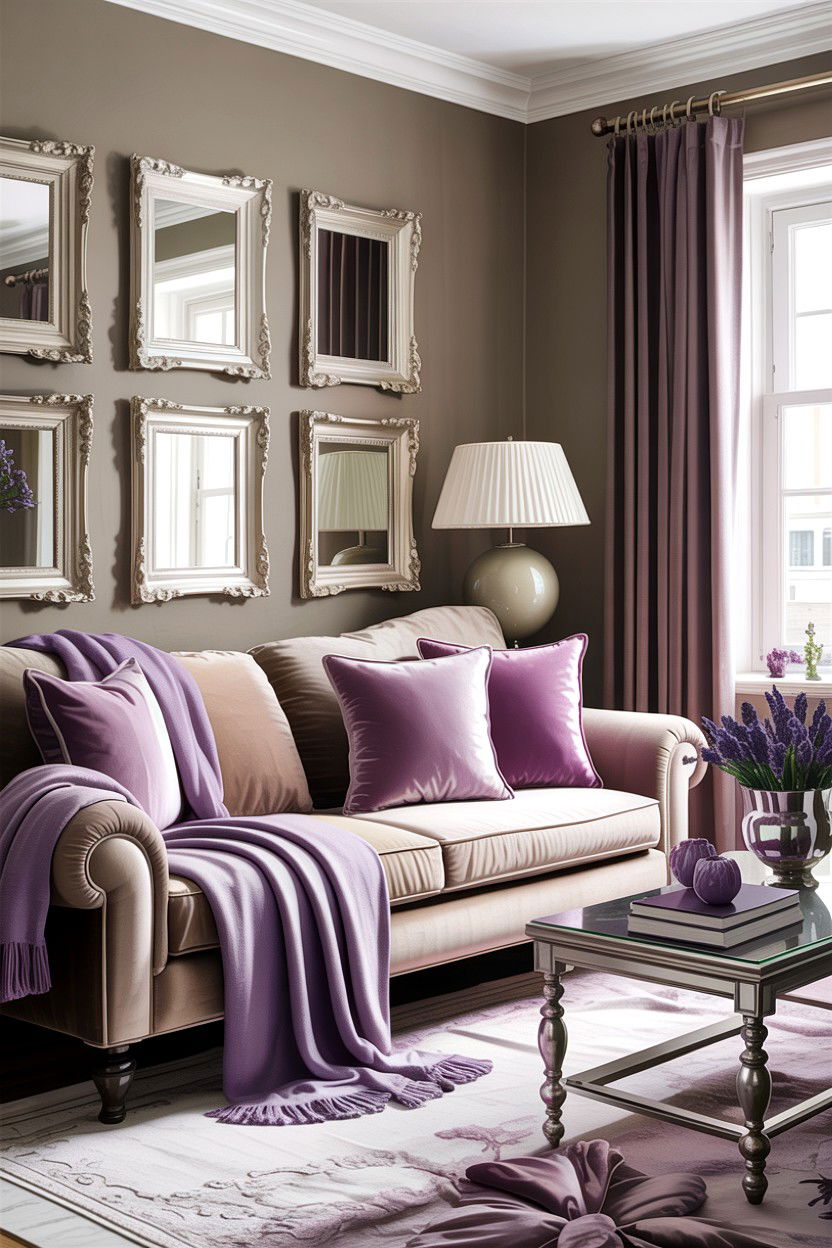 Taupe and lavender living room - 30 taupe living room color schemes