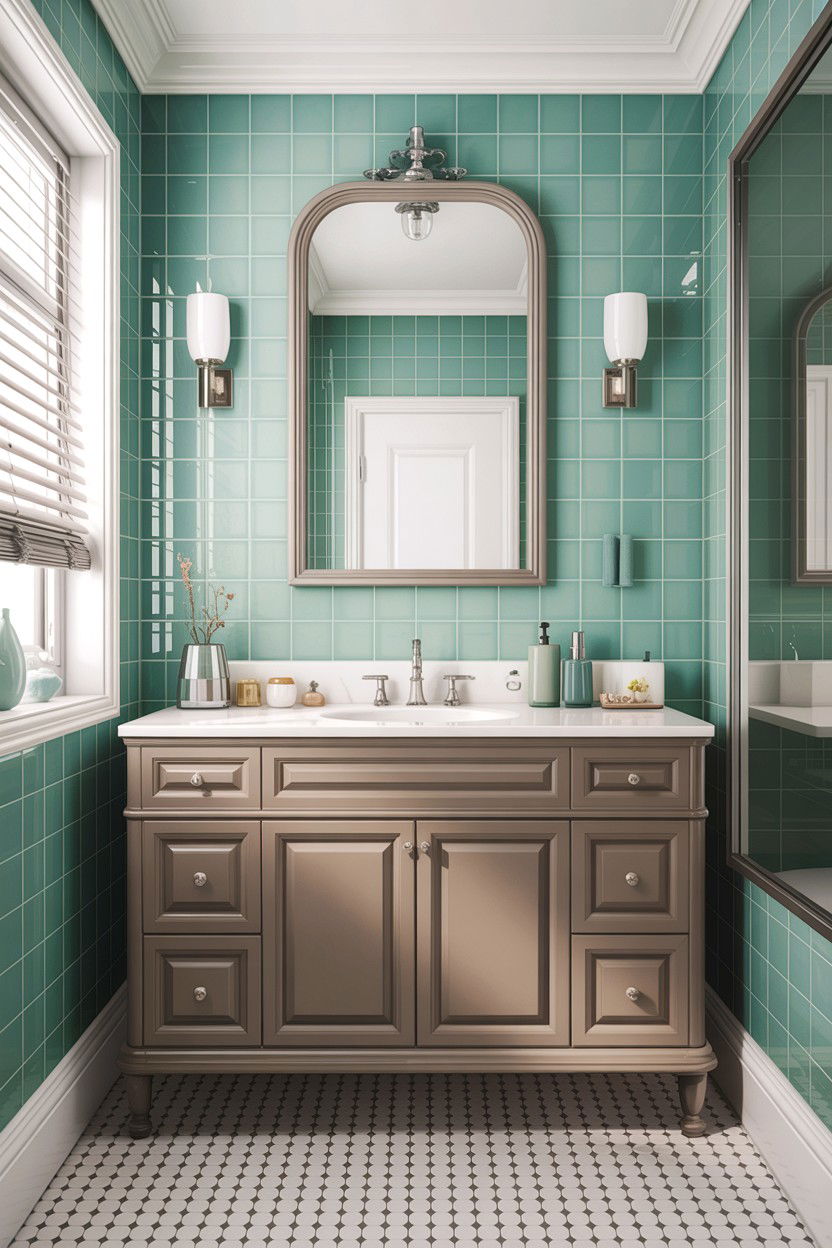 Taupe and mint green bathroom - 30 taupe bathroom color schemes