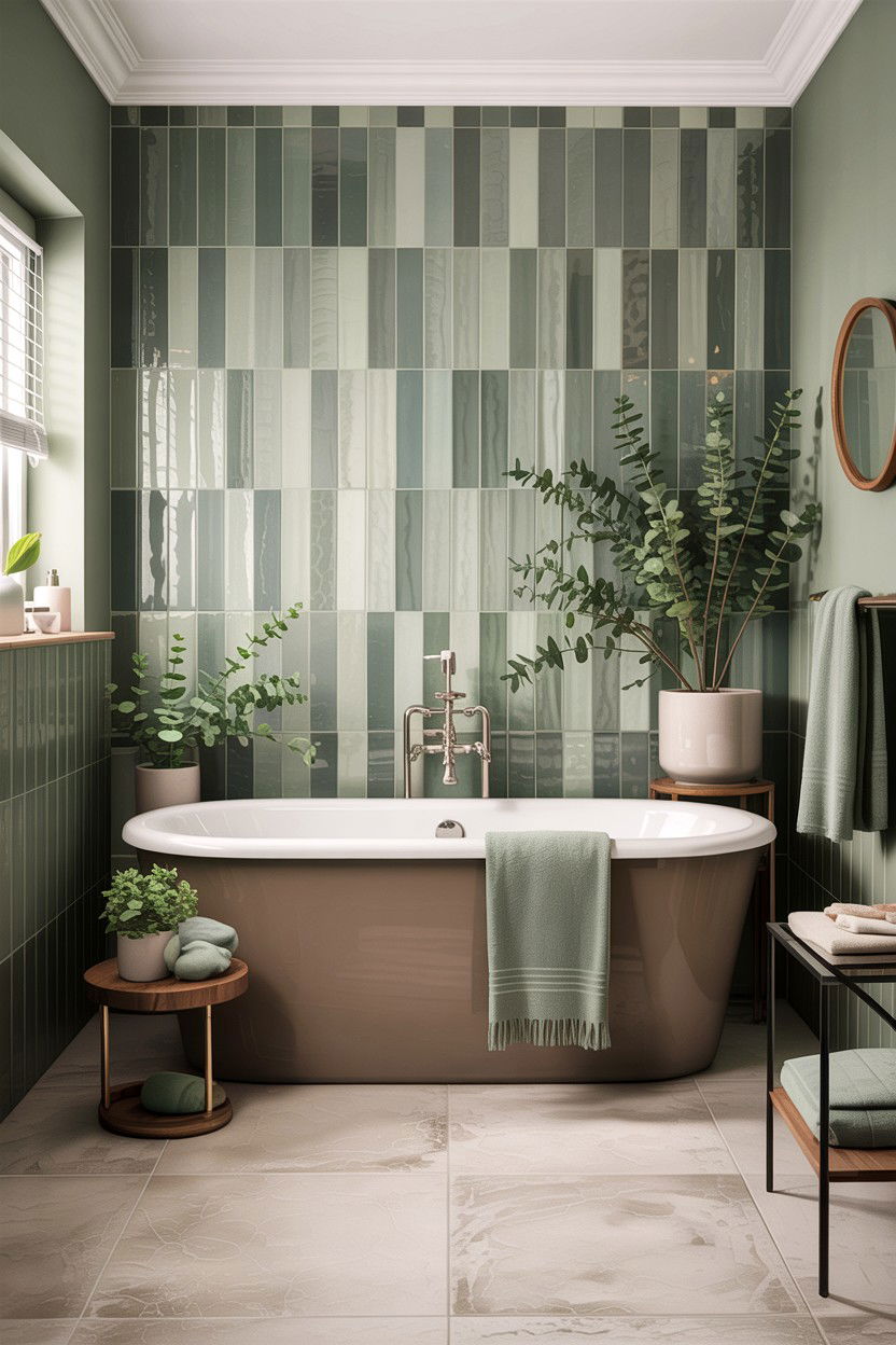 Taupe and sage green bathroom - 30 taupe bathroom color schemes
