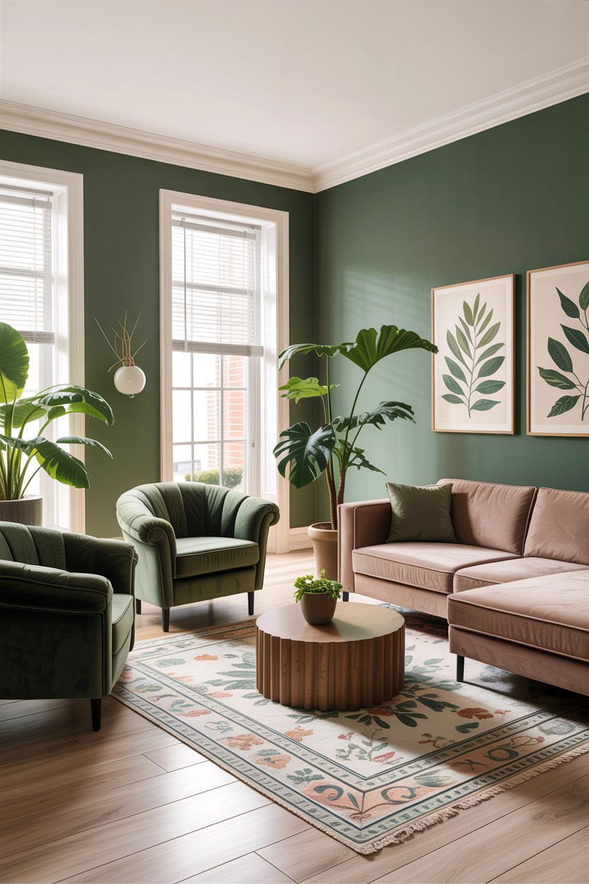 Taupe and sage green living room - 30 taupe living room color schemes