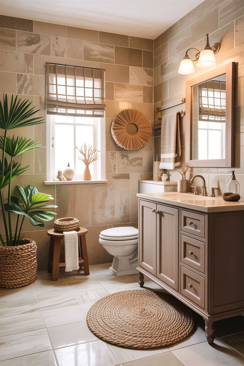 Taupe and sand bathroom - 30 taupe bathroom color schemes