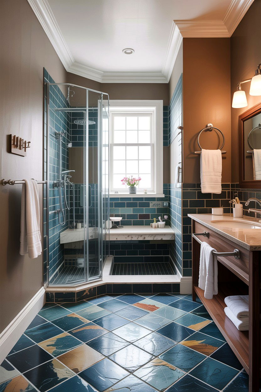 Taupe and slate bathroom - 30 taupe bathroom color schemes