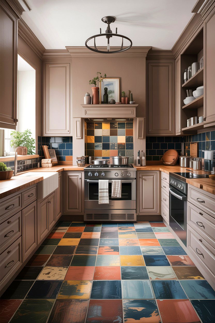 Taupe and slate kitchen - 30 taupe kitchen color schemes